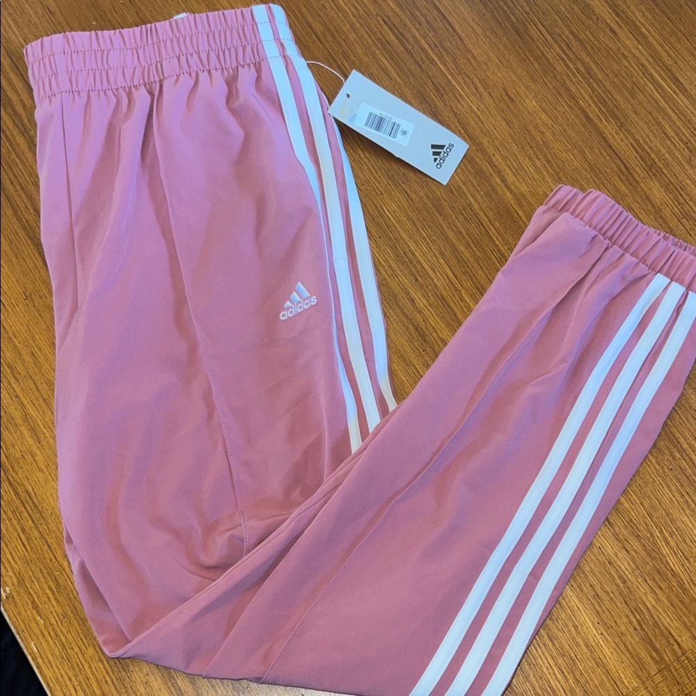 Adidas Kids Rose Joggers with White Stripes